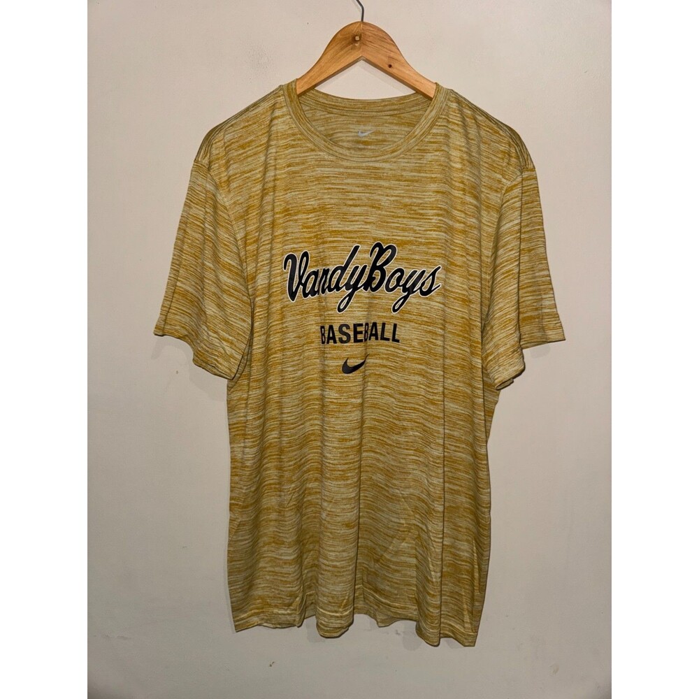 Nike Vanderbilt Commodores Vandy Boys Baseball Team Issue Velocity Shirt Mens XL